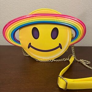 Like New Lisa Frank x Loungefly Saturn Smiley Crossbody Bag